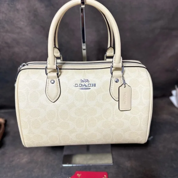 Coach Rowan Satchel Bag In Signature Canvas - Picture 8 of 10